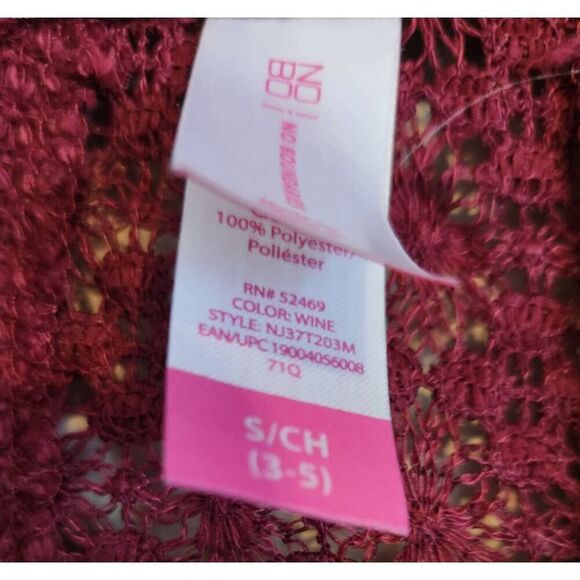C1 No Boundaries burgundy lacey shrug - Picture 4 of 10